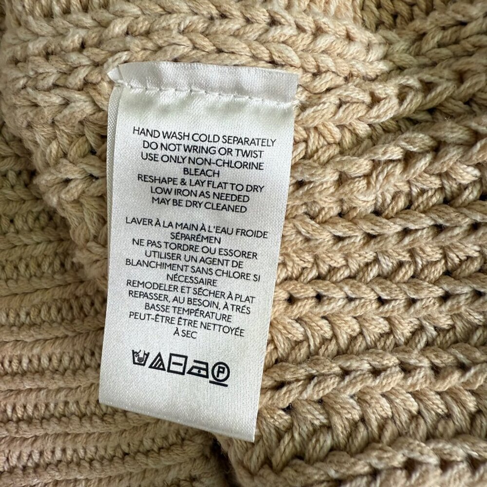 Free People Bell Song Mixed Knit Pullover Sweater Sandcastle Beige Size Small - Picture 11 of 14